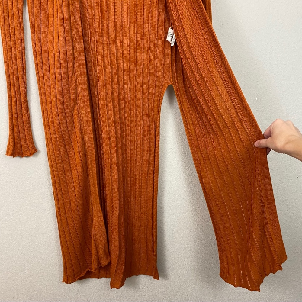 {free people} ribby rib linen blend cardigan - Picture 7 of 12